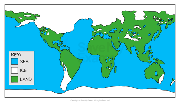 image showing the extent-of-global-ice-during-last ice age